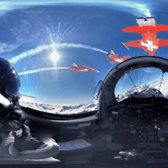 360 度全景戰鬥機駕駛艙 VR 虛擬現實影片