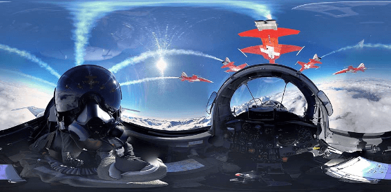 360 度全景戰鬥機駕駛艙 VR 虛擬現實影片