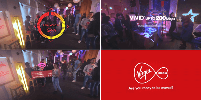 360 度 Virgin Media 派對 VR 全景視頻